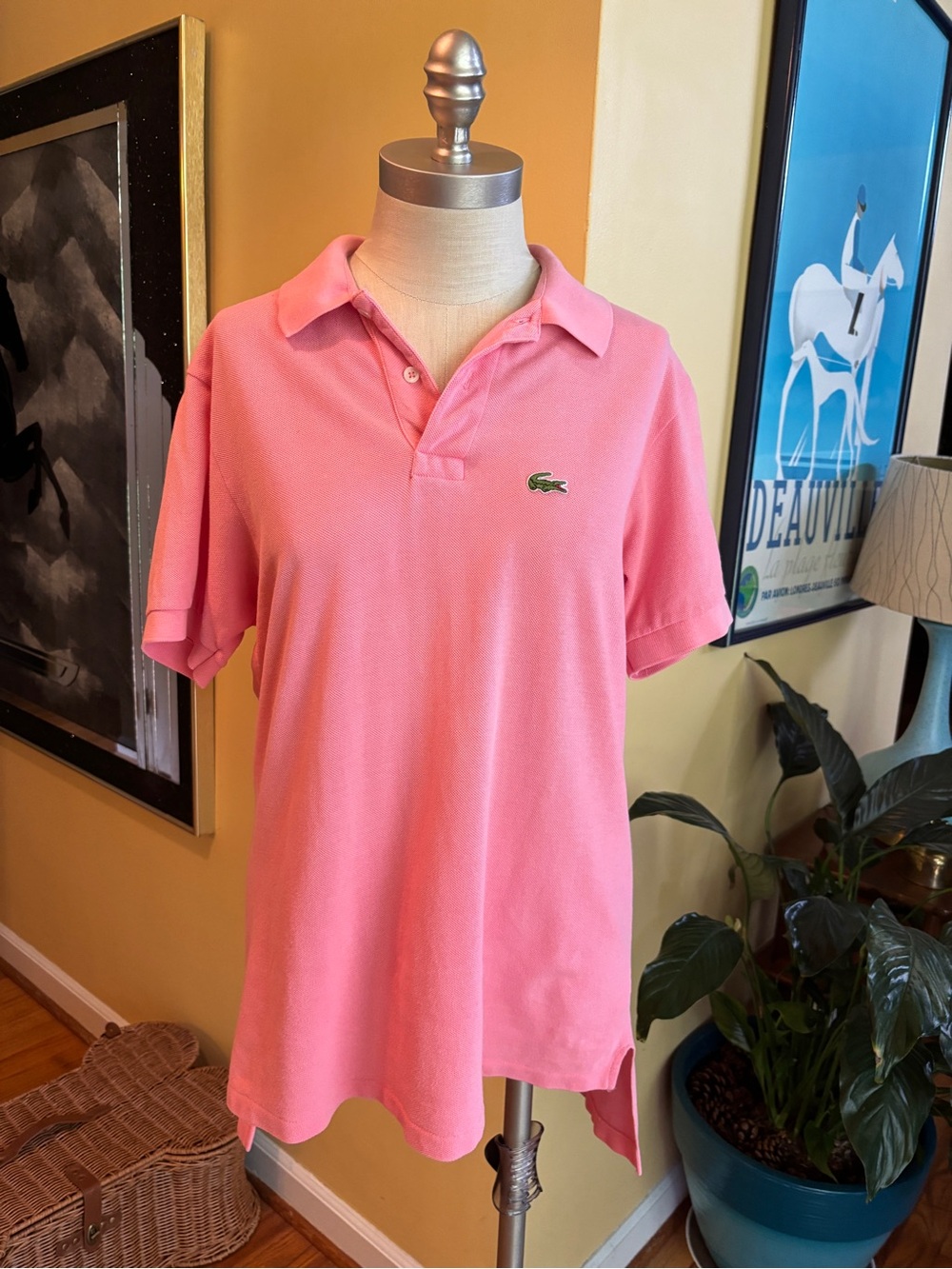 vintage pink izod lacoste polo